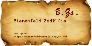Bienenfeld Zsófia névjegykártya