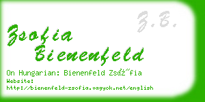 zsofia bienenfeld business card